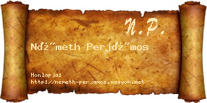 Németh Perjámos névjegykártya